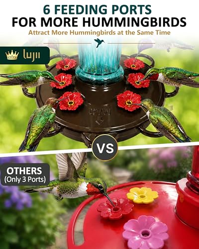Smart Hummingbird Feeder with Camera for Outdoor Hanging (Yellow / X-Large)