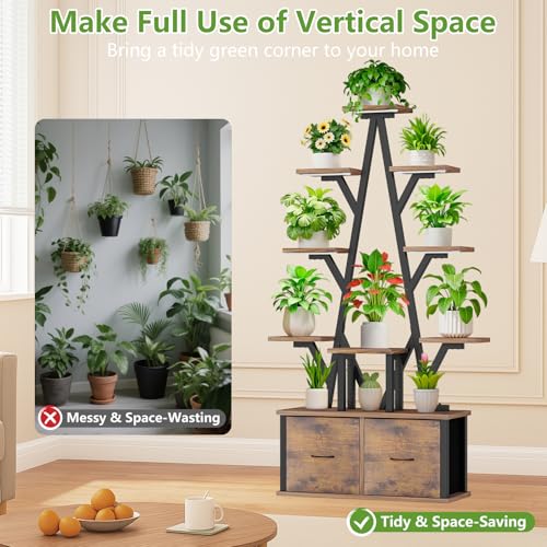 Plant Stand Indoor with Grow Lights