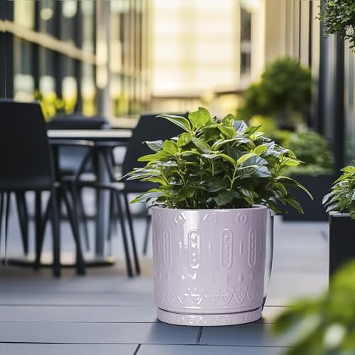 Ceramic Plant Pots (12 Inch / Purple)
