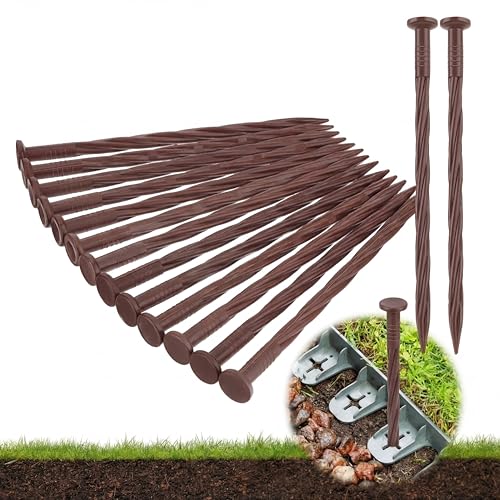 150 Pcs 8 Inch Brown Landscape Edging Stakes (Brown / 8 Inch)