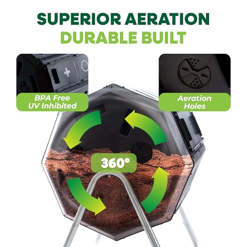 IM4000 Dual Chamber Tumbling Composter (Black / 37 gallon)