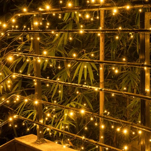 66FT Solar Outdoor String Lights Long 200 LED with USB Charging & Remote & Memory Solar Powered Christmas Tree Lights Waterproof for Outside Porch Tree Garden Patio Wedding