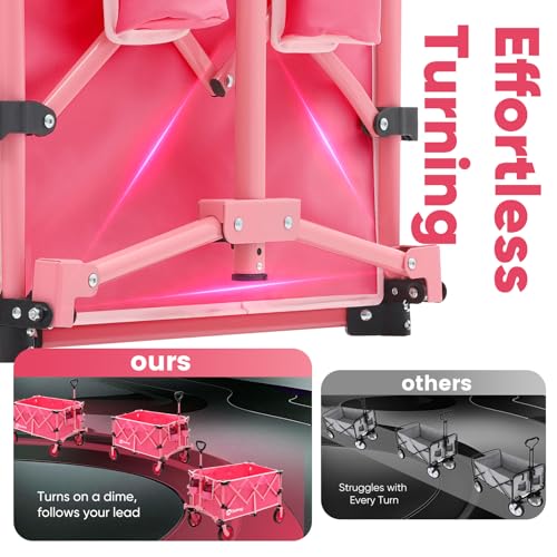 Collapsible Foldable Wagon with 300lbs Weight Capacity