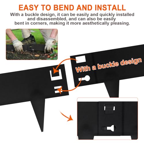 5 Pack Steel Landscape Edging (Black / 6 Inch)