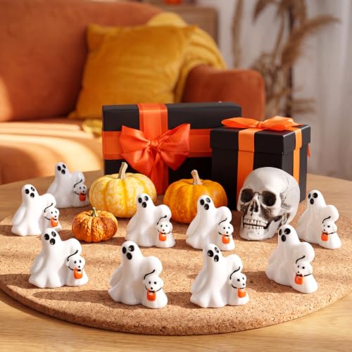 50 Pcs Halloween Mini Ghosts Figurines Resin Tiny Ghosts (Dog)