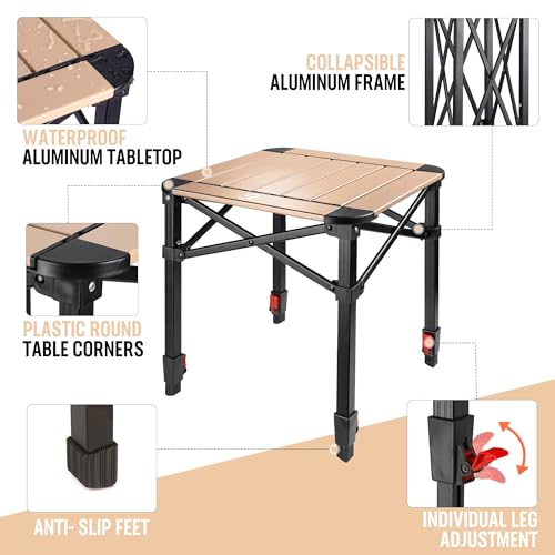 Folding Camping Square Table (Gold / Small)