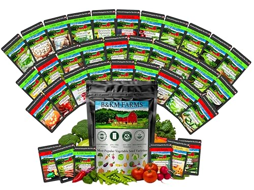 36 Pack Heirloom Vegetable & Herb Seeds 40 (36 Seed Packets: Value & Quality Garden)