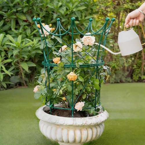 22.9" Peony Cage Sturdy Metal Plant Support for Peonies & Dahlias (Green / 22.9"x18.5")