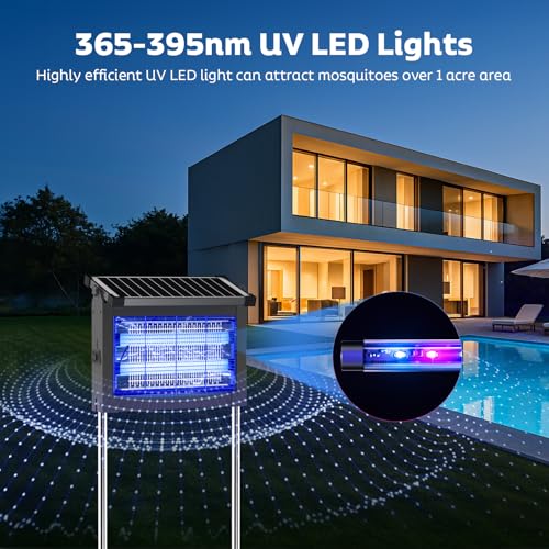 Solar Bug Zapper Outdoor (Light Gray)
