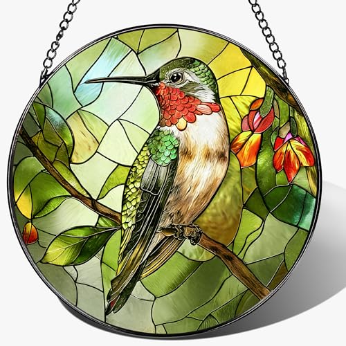 Stained Glass Window Hanging (Hummingbirds)