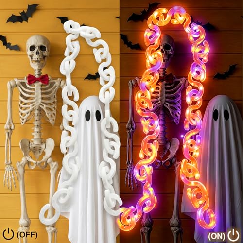 10 ft Halloween Chain Lights (Orange Purple / 10FT)