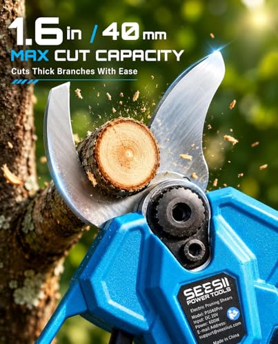 2-in-1 Pole Pruning Shears 1.6'' Cut, 20V Cordless, 4.9-9 ft Reach (Electric Blue)