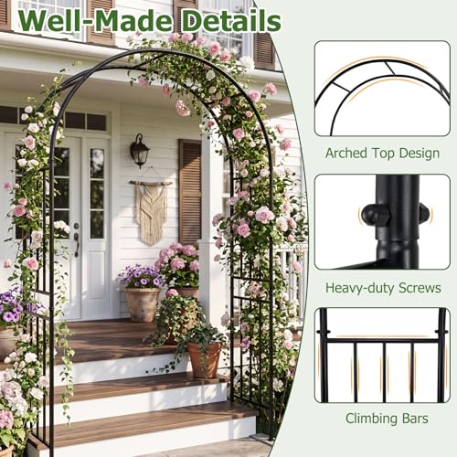 Moccha Garden Arch Arbor Trellis (47" x 17.5" x 86")
