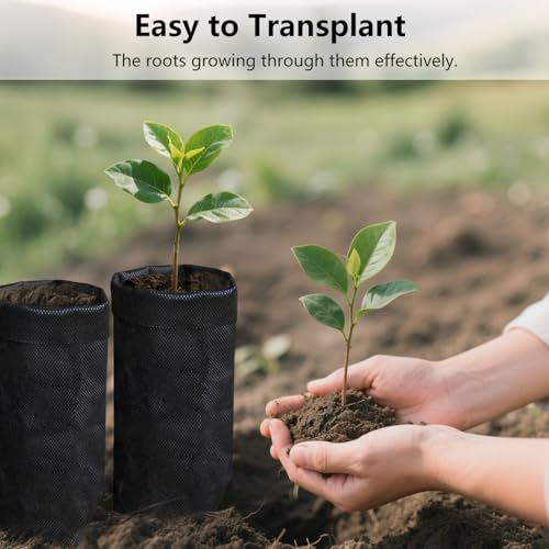 50 Pcs 10.2" H Deep Nursery Grow Bags