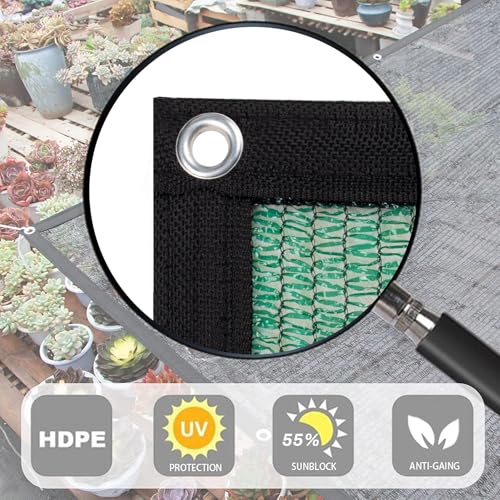 Shade Cloth for Garden (20FTx30FT / 55% Shade-Dark Green)