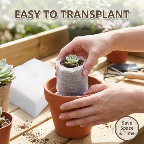 400PCS Small Plant Nursery Bags 3.1x3.9 Inch (400 Count)