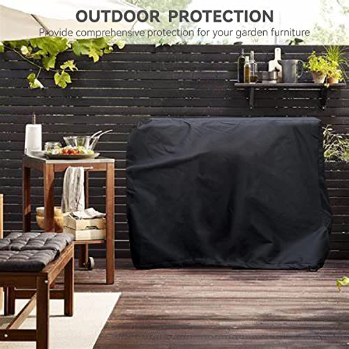 Outdoor Pizza Oven Table Cover Black Heavy Duty Waterproof Cover