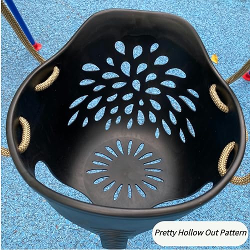 Black High Back Full Bucket Toddler Swing Seat w (Black)