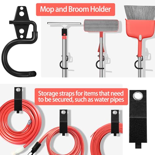 28 Pack Garage Hooks Heavy Duty with Non Slip PVC Coating (Black / 28pack)