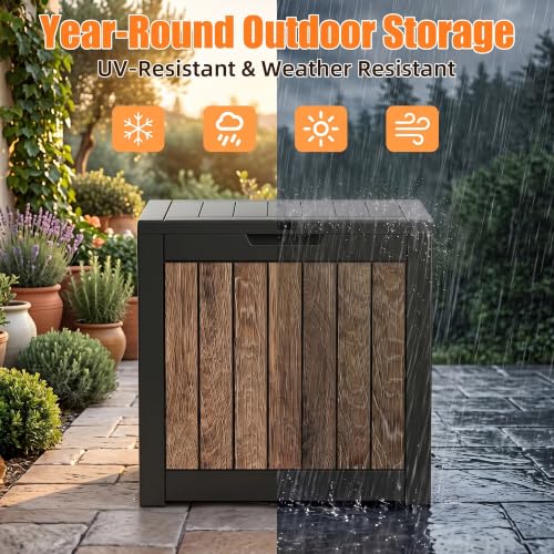 40 Gallon Outdoor Deck Box (Cherry Wood / 40 Gallon)