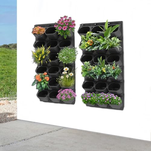 Wall Planter with 36 Pots (Black)