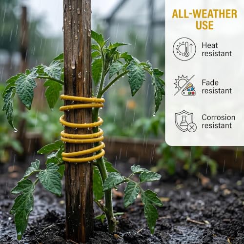 Soft Plant Ties for Support (65.6ft Yellow Plant Tie)