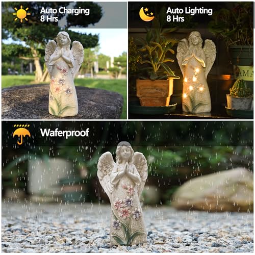 Solar Angel Garden Statue (Angle 9.6in)