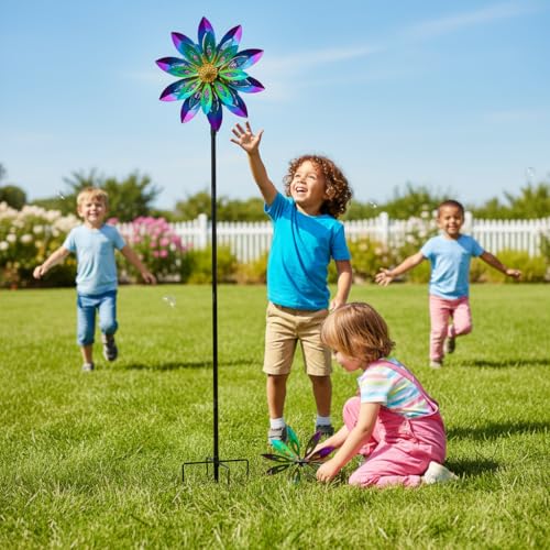 360° Metal Wind Spinner Outdoor (13-purple)