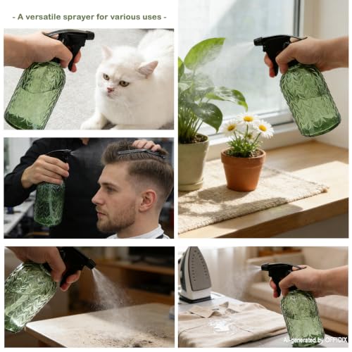 Watering Can for Indoor Plants (Green Watering Can+spray Bottle)