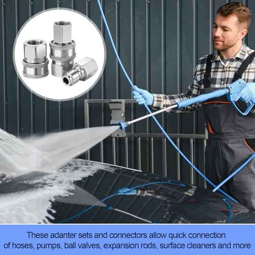 6 Sets NPT 3 8 Inch Stainless Steel Male and Female Quick Connector