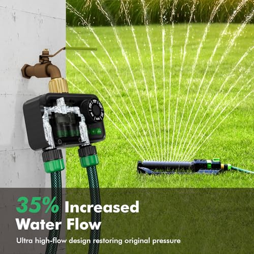 2 Zone Programmable Sprinkler Timer for Outdoor Hose Faucet 2 Pack (2 Zone / 2 Pack)