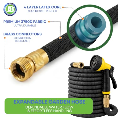 XpandaHose 50ft Expandable Garden Hose (50ft / Black)