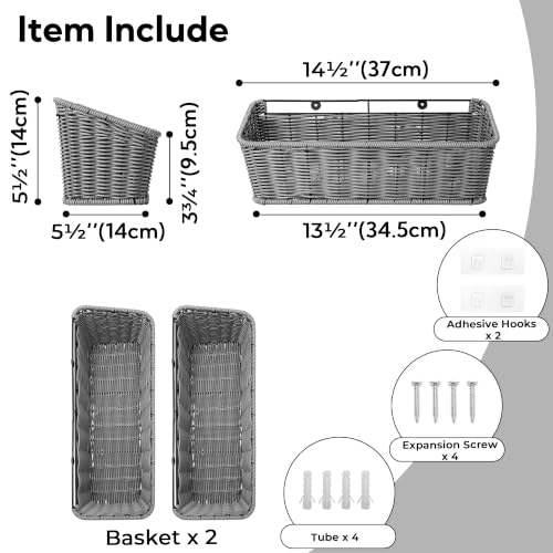 Wicker Hanging Basket for Storage (2 Count)