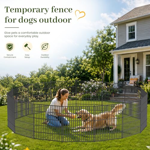 No Dig Garden Fence Outdoor for Yard (62.93 Sq Ft)