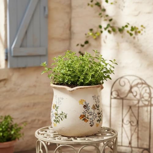 Ceramic Flower Vase (Yellow Blooms)