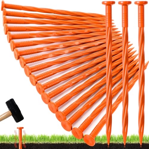 250 Pcs Orange Property Line Stakes (Orange / 8 Inch)