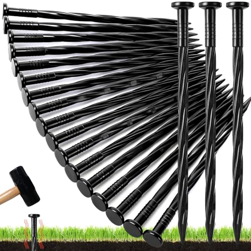 700 Pcs 8 Inch Black Landscape Edging Stakes (Black / 8 Inch)