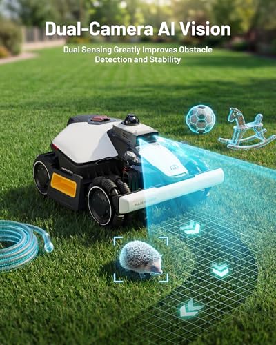 2026 NEW) Mammotion LUBA mini 2 AWD 1500H Robot Lawn Mower with Garage, for 0.37 Acres, 360° LiDAR+Dual-Camera AI Vision, 80% Slope, DropMow, 20 Multi-Zone Management