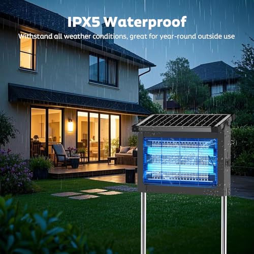 Solar Bug Zapper Outdoor (Light Gray)