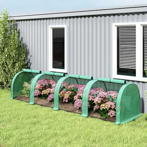 13' x 3' x 2.5' Mini Greenhouse Portable Tunnel Green House Green (13' x 3' x 2.5' / Green)