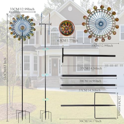 360° Wind Spinners Outdoor (13-Green+Blue)