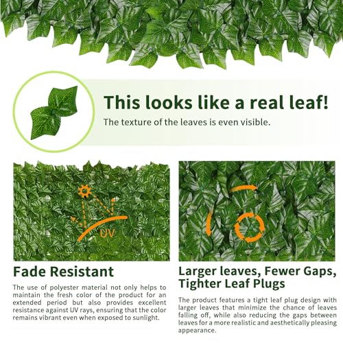 Artificial Ivy Privacy Fence Screen (68.9x98.4 in（Type 2）)