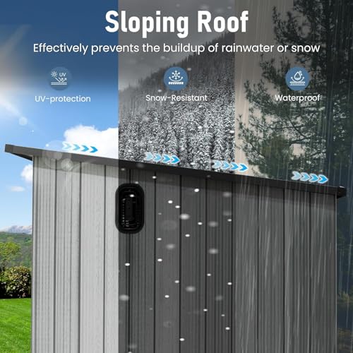 Domi 6.2x9.3 FT Resin Outdoor Storage Shed (6.2x9.3FT)
