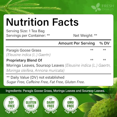 Premium 75 Paragis Soursop Moringa Tea Bags (75 BAGS)