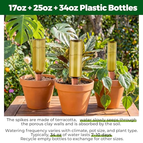12 Pcs 25oz 34oz Plant Watering Devices Terracotta Spikes (25oz 34oz)