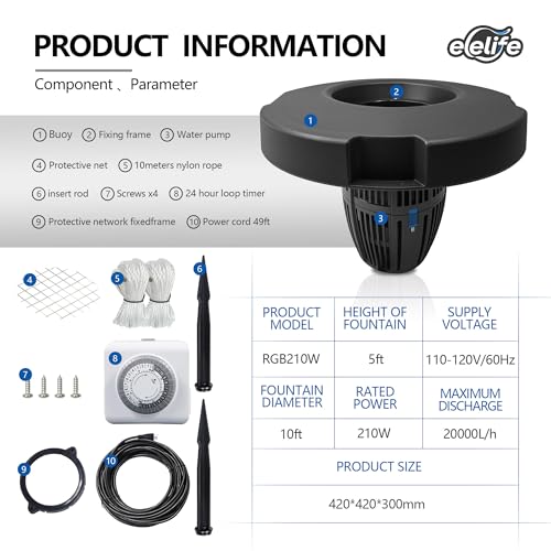 RGB Pond Fountain Aerator (20000GPH)