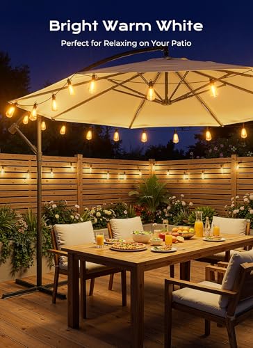 37FT Solar String Lights Outdoor (37FT(10 Sockets))
