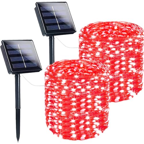 Solar Fairy Lights (Red / 2 Pack-400LED)