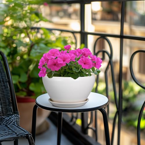 Ceramic Planter (9 Inch / White)
