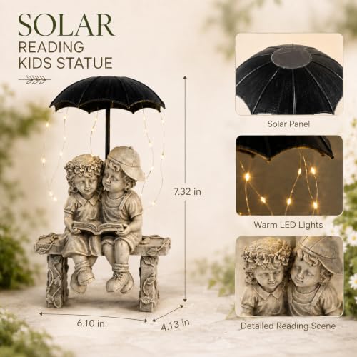 Solar Angel Statue Garden Decor (Darkgray)